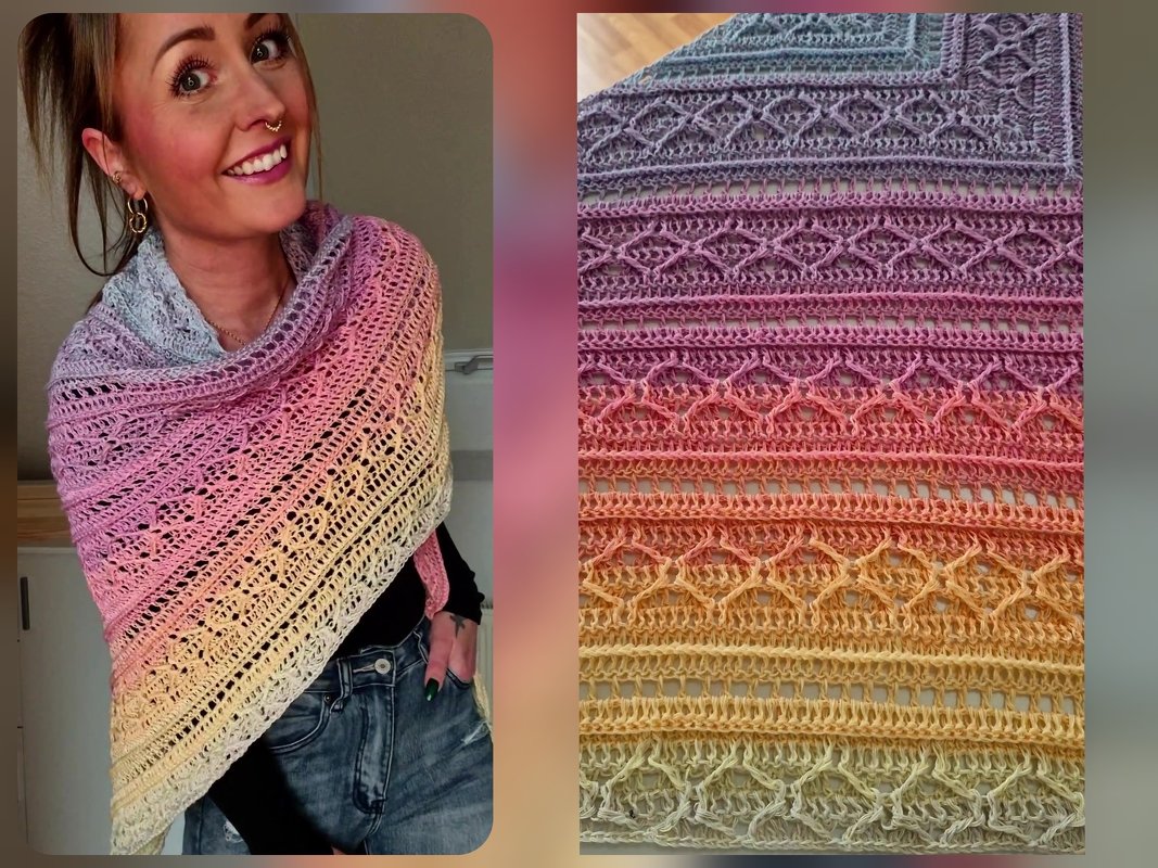 Tuch Runa häkeln Dreieckstuch