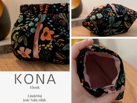 Anleitung Täschlein mit Federverschluss "Kona"