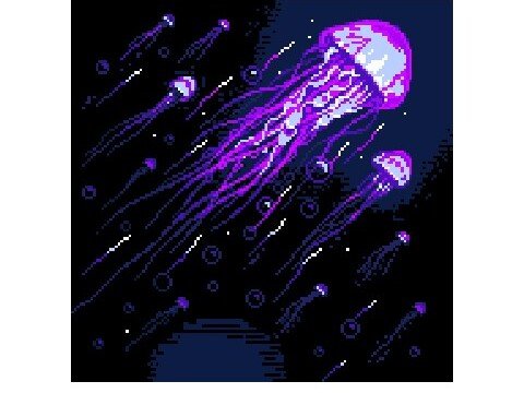 Häkelmuster * QUALLEN - JELLYFISH * Grafik für Fm Decke