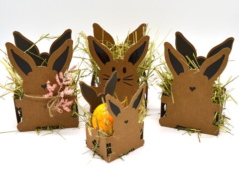 Plotterdatei Hasenkorb Osternest Ostern Hase
