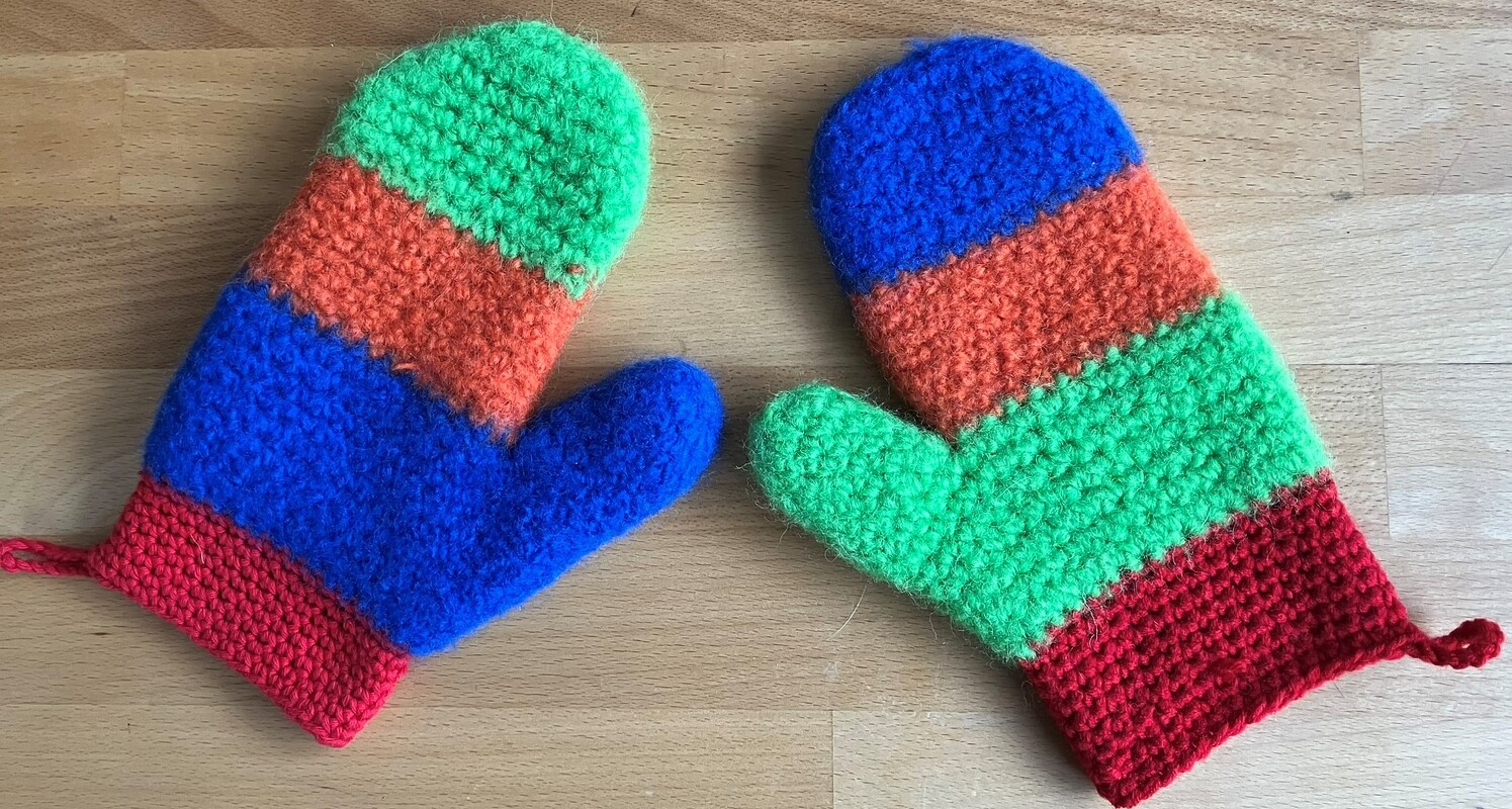 Ofenhandschuhe häkeln und filzen - Häkelanleitung - Bild 3