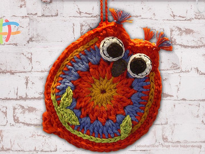 Topflappen häkeln, KÜCHENGRIFFI "Eulelie" zum Greifen perfekter Hitzeschutz