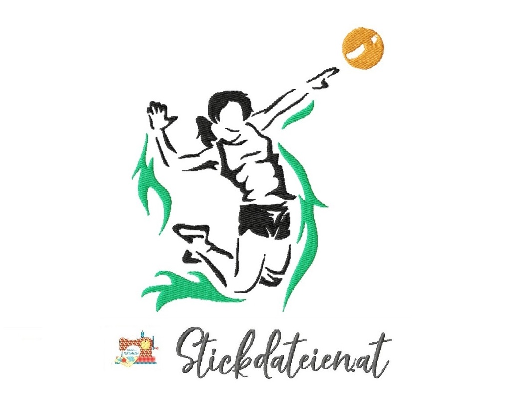 Volleyball STICKDATEI, Sport Stickdatei, digitale Volleyball Stickdatei