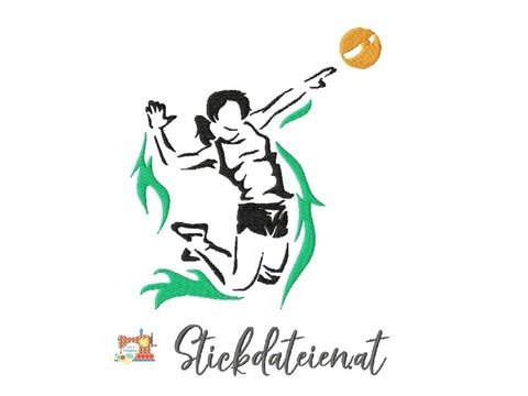 Volleyball STICKDATEI, Sport Stickdatei, digitale Volleyball Stickdatei
