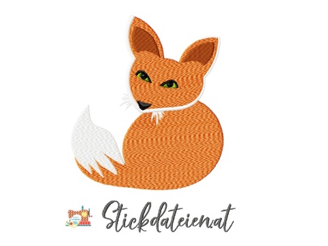 Stickdatei Fuchs, Waldtiere Stickdatei in 3 Größen, Maschinensticken