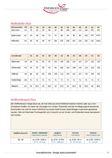 Pina kimono sweater - shirt - dress with partition from 32 - 54