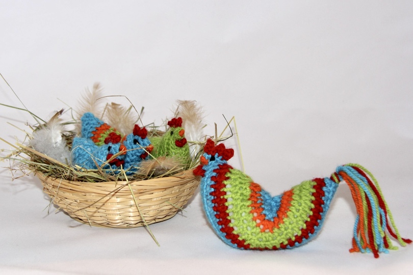 Hahn und Henne - verschiedene Größen - Häkelanleitung - sehr einfach