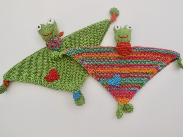Strickanleitung Schnuffeltuch/ Kuscheltuch - Frosch