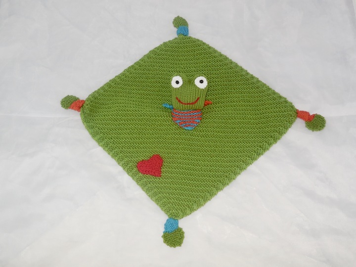 Strickanleitung Schnuffeltuch/ Kuscheltuch - Frosch