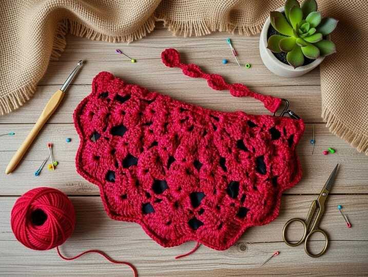 Häkel-Halbkreis-Tasche Muster + Foto-Tutorial | Nontycrochet PDF