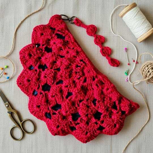 Half Circle Crochet Bag Pattern PDF + Photo & Video TutorialThis half-circl