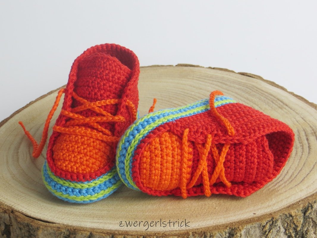 Häkelanleitung - Booties für kleine Zwerge ca. 8 - 9,5 cm