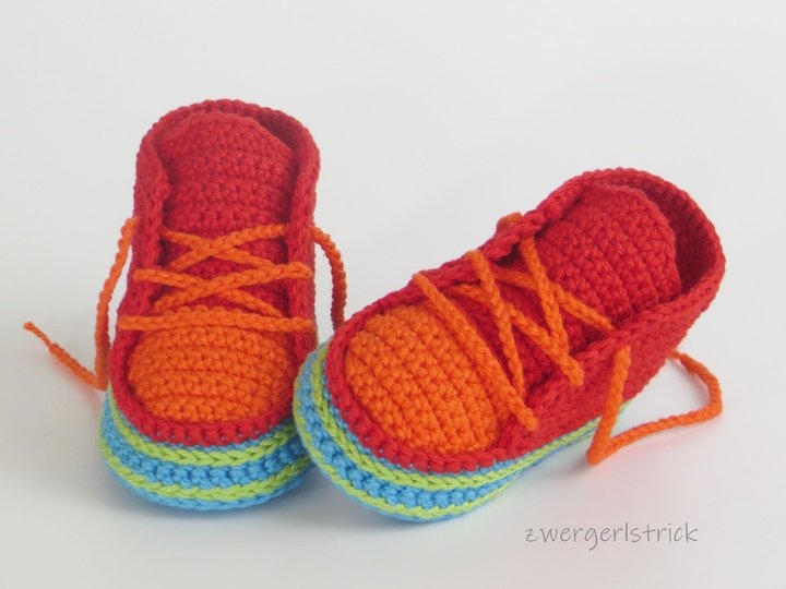 Häkelanleitung - Booties für kleine Zwerge ca. 8 - 9,5 cm