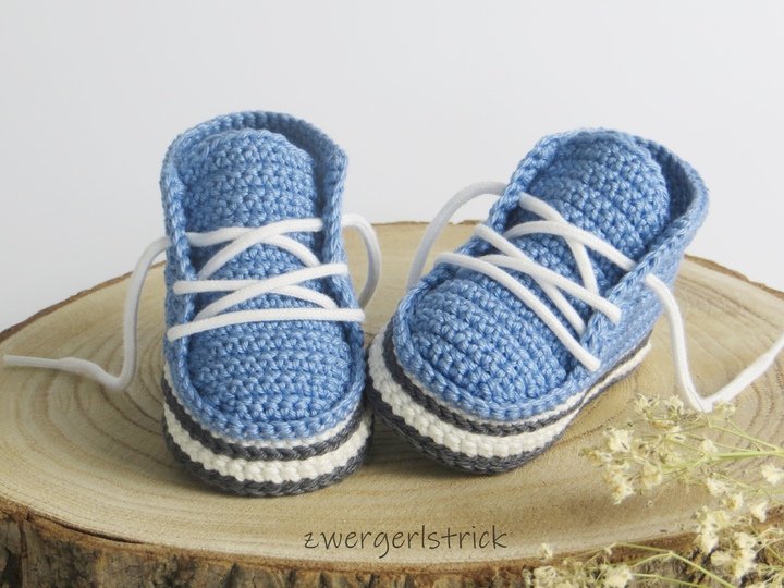 Häkelanleitung - Booties für kleine Zwerge ca. 8 - 9,5 cm