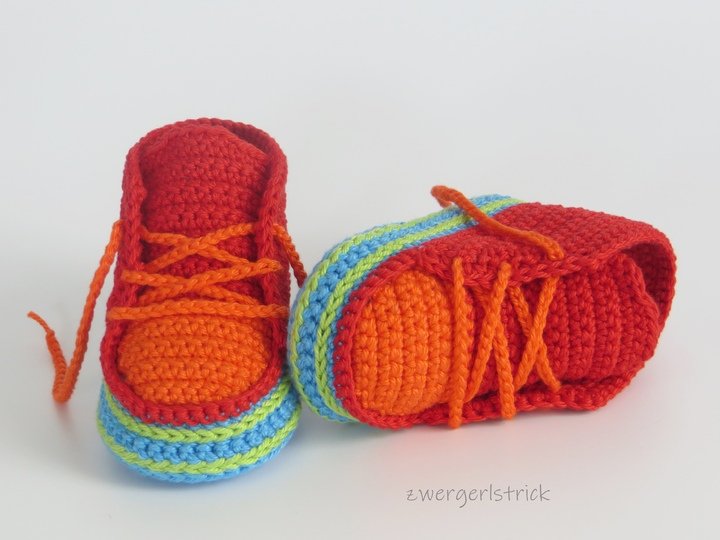 Häkelanleitung - Booties für kleine Zwerge ca. 8 - 9,5 cm