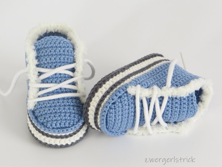 Häkelanleitung - Booties für kleine Zwerge ca. 8 - 9,5 cm