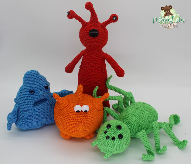 Farb-Monsterchen - Häkelanleitung