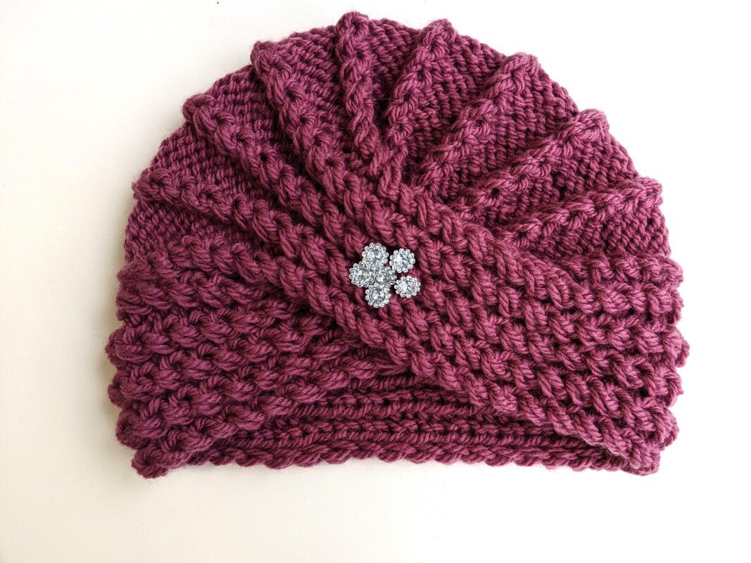 Twisted Knit Turban Hat