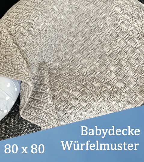 Babydecke Würfelmuster
