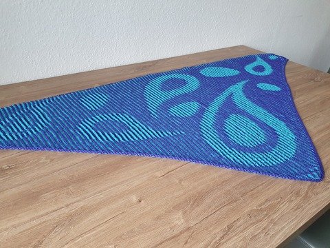 Paisley, Schattenstricken, Illusionsstricken, Motivtuch