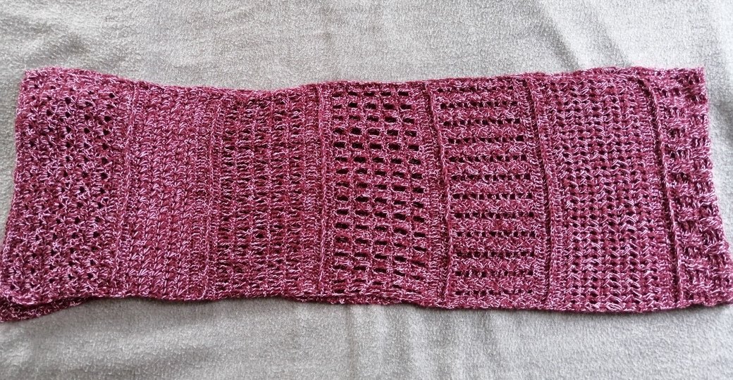 Häkelanleitung für den vielseitigen Schal Vroni 2.0 mit 14 Mustern