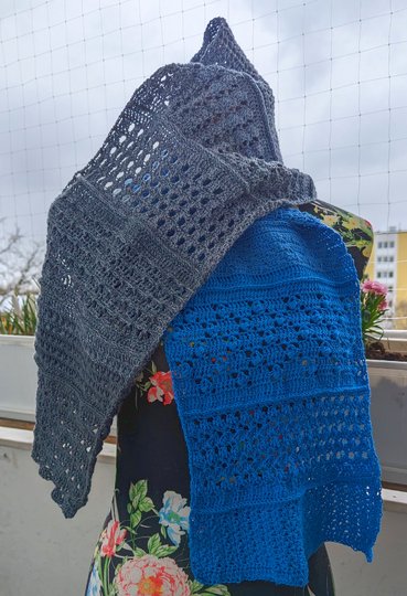 Häkelanleitung für den vielseitigen Schal Vroni 2.0 mit 14 Mustern