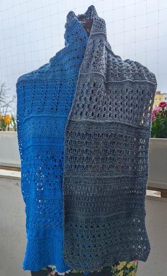 Häkelanleitung für den vielseitigen Schal Vroni 2.0 mit 14 Mustern