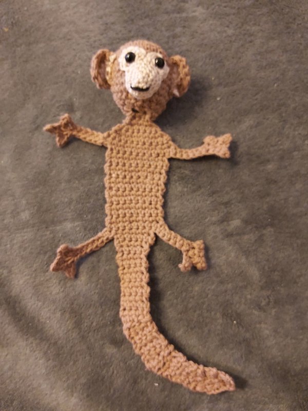 Häkelanleitung Lesezeichen Affe
