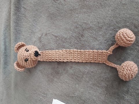 Häkelanleitung Lesezeichen Bär