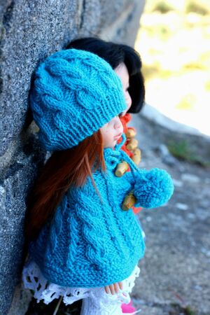 12-inch Dolls Poncho Knitting Pattern
