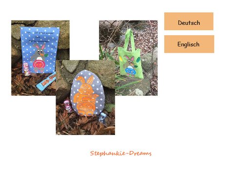 Osterset Hase Jamie, Tasche, Karte und Osterei