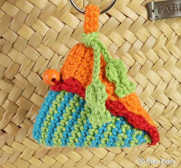 Schlüsselanhänger, Täschchen "Little Pyramid" - Häkelanleitung