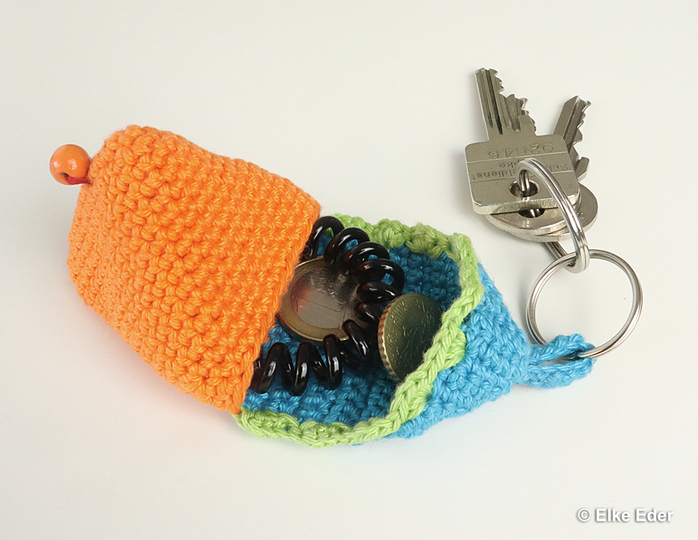 Schlüsselanhänger, Täschchen "Little Pyramid" - Häkelanleitung