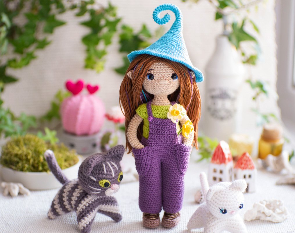 Doll crochet pattern Arri the garden elf
