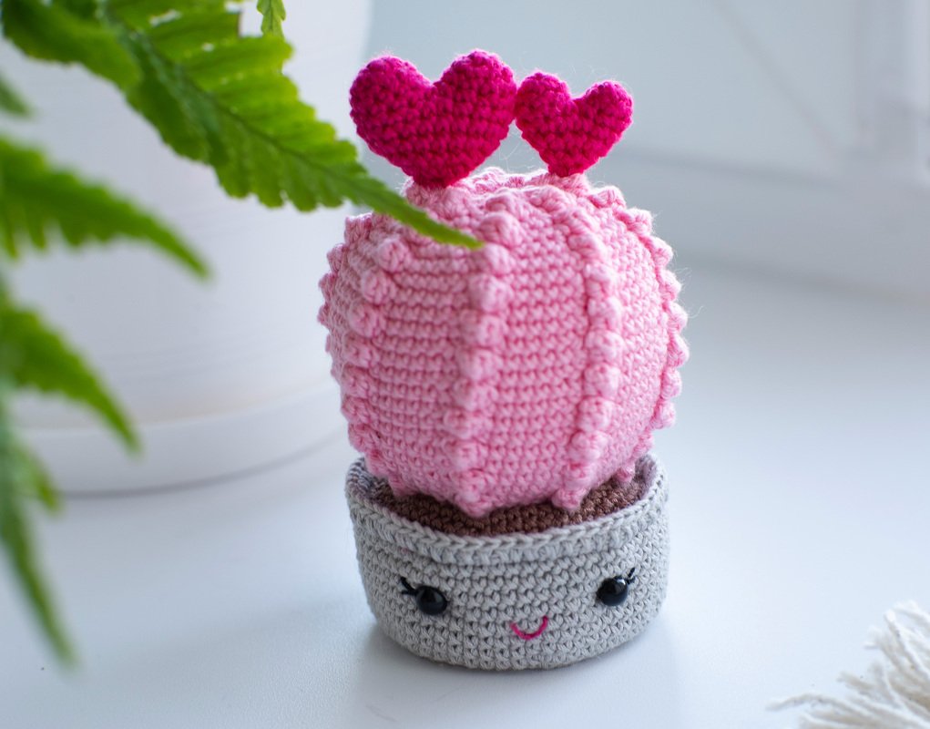 Сrochet pattern valentines heart cactus - Image 3