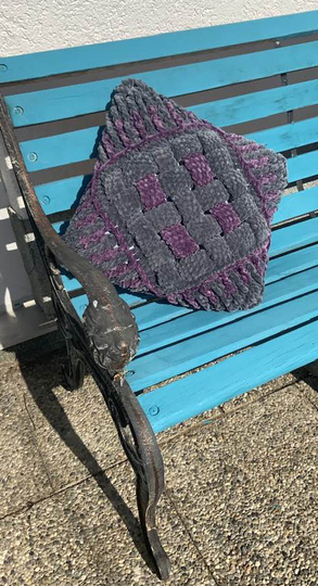 Kissen WEB  aus Kuschelwolle / Teddywolle