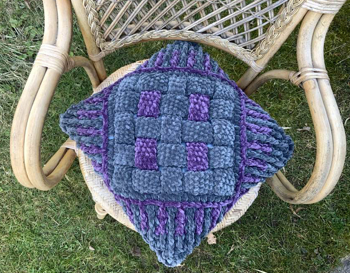 Kissen WEB  aus Kuschelwolle / Teddywolle