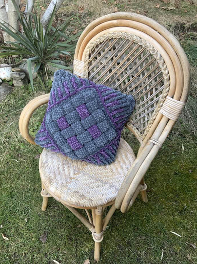 Kissen WEB  aus Kuschelwolle / Teddywolle