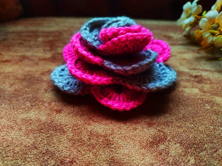 3D Crochet Rose Pattern • Multi-Layer Flower PDF + Video Tutorial