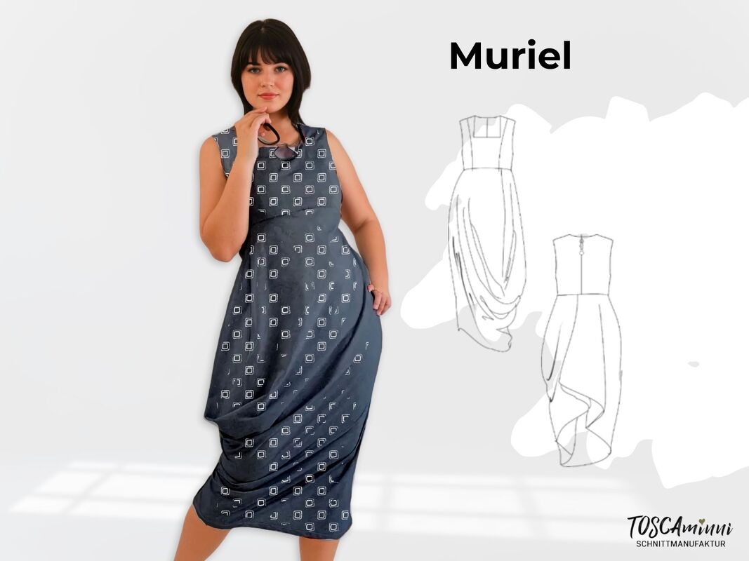 Kleid Muriel Gr. 34-54 Schnittmuster inkl. Nähanleitung