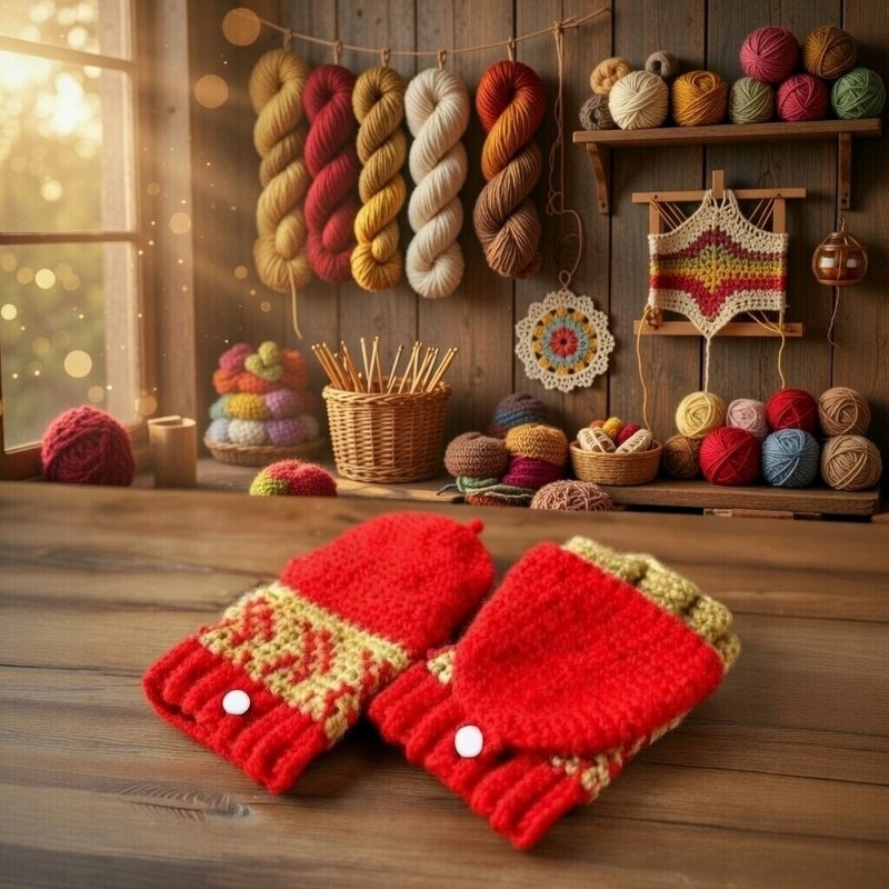 Crochet Convertible Gloves Pattern • Fingerless Mittens PDF + Video - Image 2