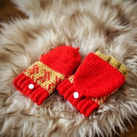 Crochet Convertible Gloves Pattern • Fingerless Mittens PDF + Video