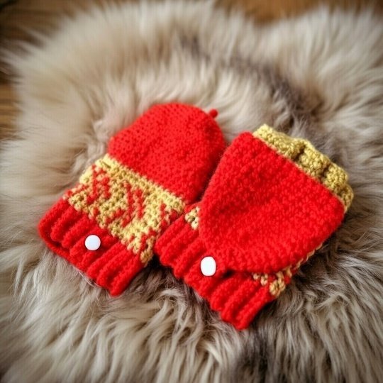 Crochet Convertible Gloves Pattern • Fingerless Mittens PDF + Video