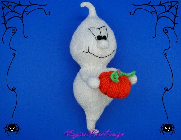 Halloween ghost Blinky knitting pattern soft baby toys home decorations