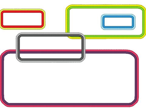Stickdatei - Rechteck Rahmen mit doppeltem Rand in 13 Größen