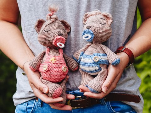 Babybärchen Belle und Bo Häkelanleitung