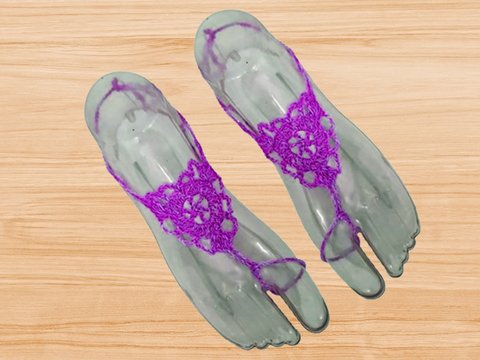 A Crochet Barefoot Sandal PDF Pattern