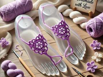 Häkel-Barfußsandalen PDF Muster + Video (nur Englisch) – nontycrochet