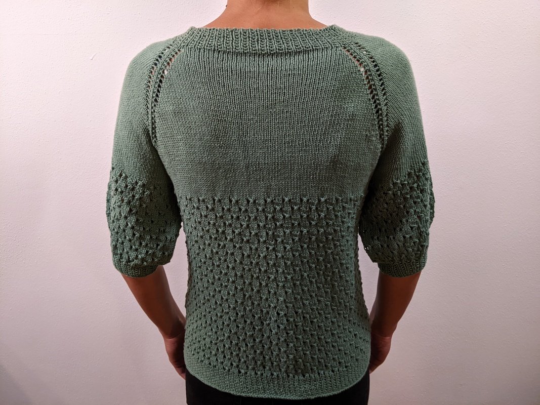 Strickanleitung Eleganter Kurzarmpulli RVO