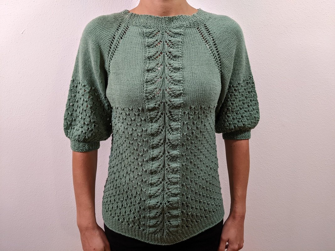 Strickanleitung Eleganter Kurzarmpulli RVO - Bild 2